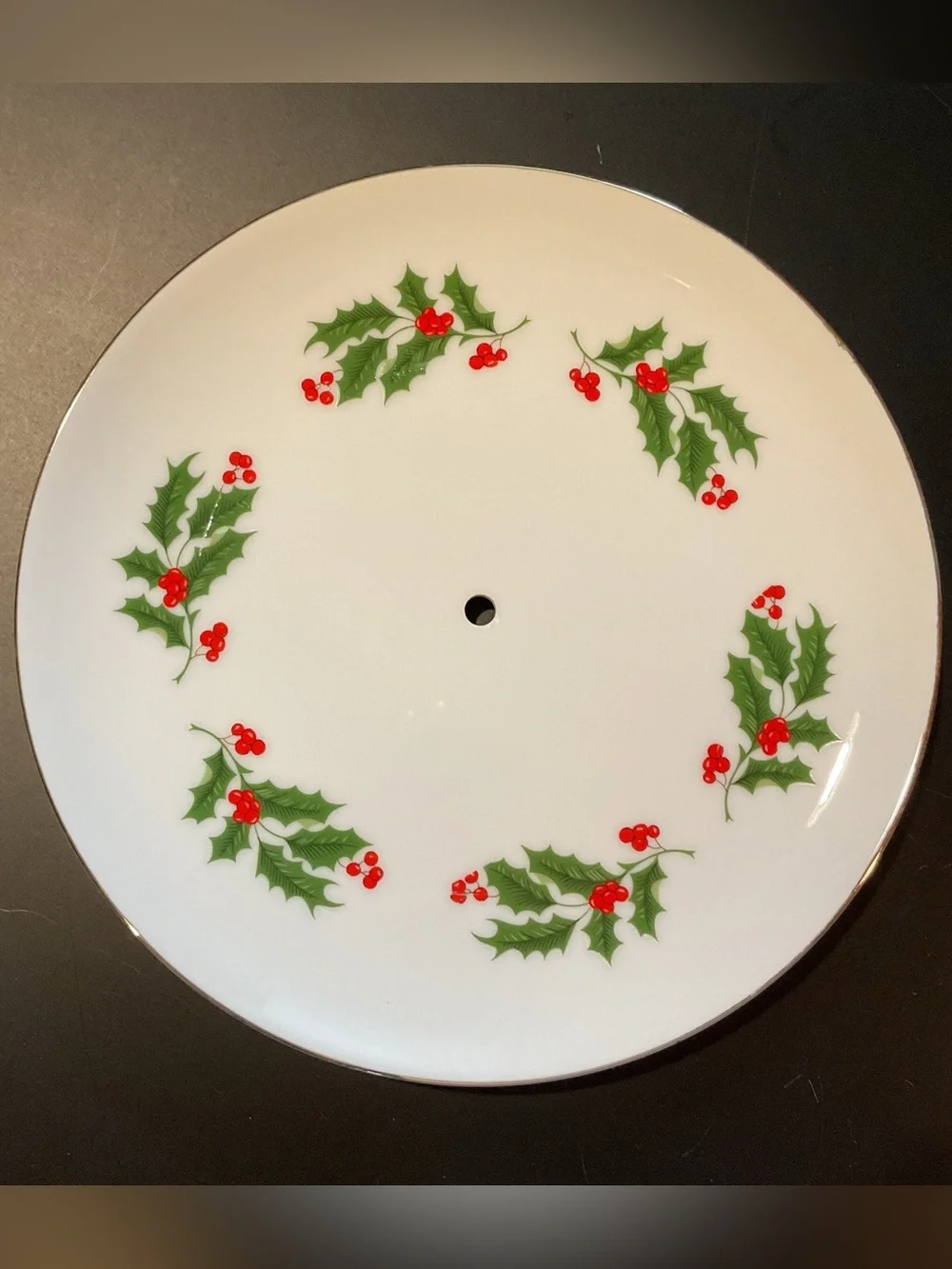 Beautiful Vintage Christmas Treasury 2-Tier Porcelain Tid-Bit Set